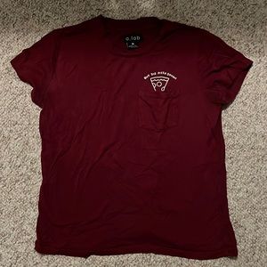 “But Dis Pizza Dough” Maroon T-Shirt